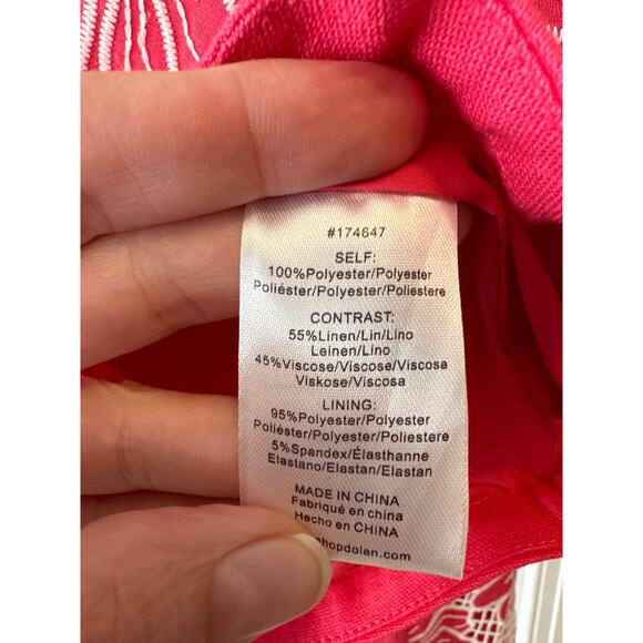 Anthropologie NWT Dolan Pink & White Linen Cutwork Jacket Size M - Picture 9 of 10